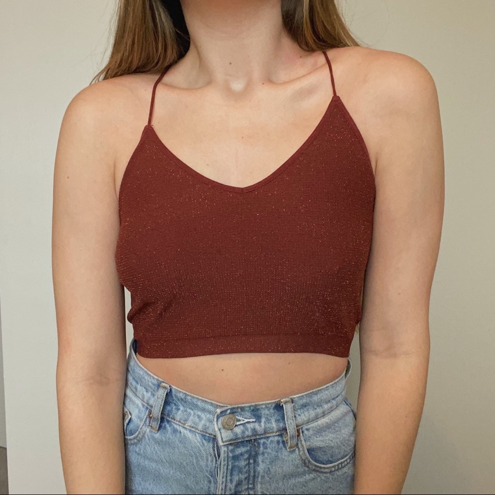 Maroon crop top